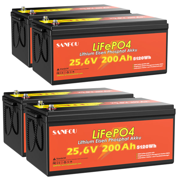SANFOU 25.6V 200Ah LiFePO4 Battery Pack 4
